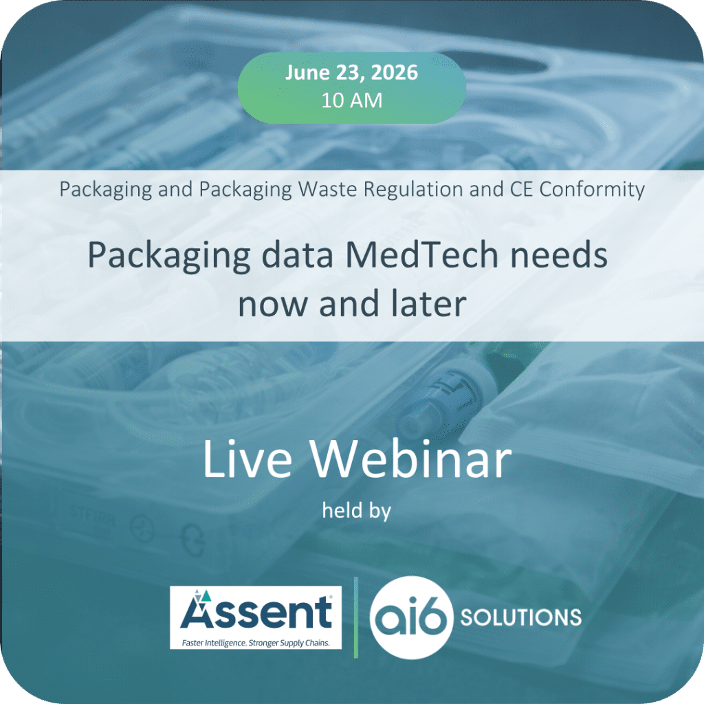 Webinar| 23.06.2026, 10:00 Uhr bis 11.00 Uhr PPWR & CE Conformity: Packaging Data MedTech Needs Now & Later